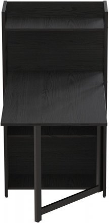 Стіл книжка з етажеркою Практик 1 Ferrum-decor 120x64x99 Чорний метал ДСП Сосна Кембра 16 мм (FRD-104613)