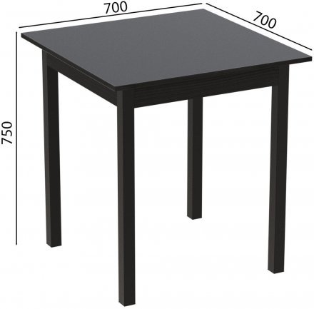 Стіл кухонний Ferrum-decor Дієго 75x70x70 Чорний ДСП Сосна Кембра 16мм (FRD-105710)