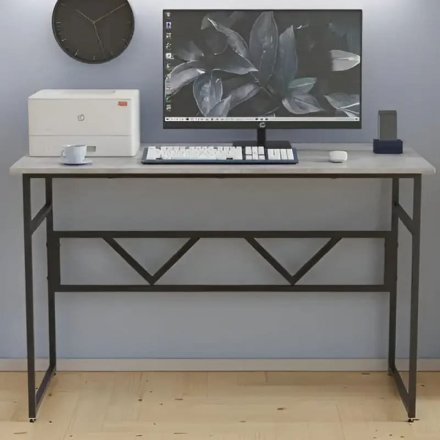 Стіл письмовий Раян Ferrum-decor 750x1200x700 Чорний метал ДСП Бетон 16 мм (FRD-106495)