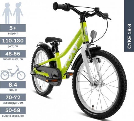 Двоколісний велосипед Cyke 18-1 Alu 4406 freshgreen
