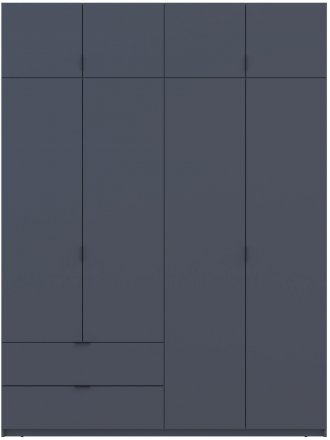 Шафа розпашна с антресолью Doros Лукас 180х50х240 см Графіт (DRS-011192)