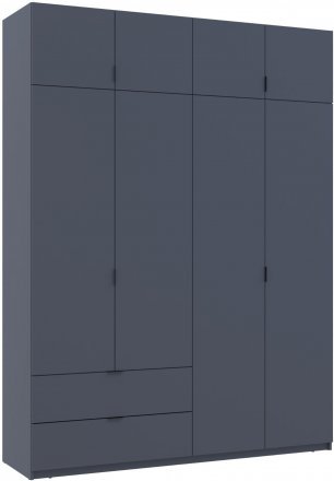 Шафа розпашна с антресолью Doros Лукас 180х50х240 см Графіт (DRS-011192)