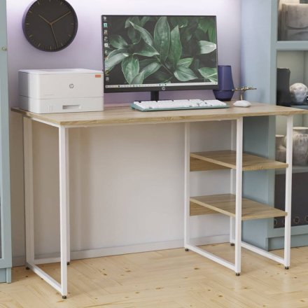 Письмовий стіл Ferrum-decor Кевін 75x140x70 білий ДСП Дуб Сонома 16мм (FRD-101288) Письмовий стіл Ferrum-decor Кевін 75x140x70 білий ДСП Дуб Сонома 16мм (FRD-101288)
