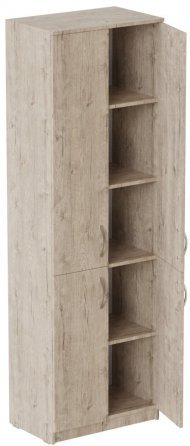 Шафа Анжело Ferrum-decor на 5 полиць із 4 дверима 1900x600x380 ДСП Дуб Сан-Марино 16 мм (FRD-105002)