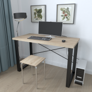 Письмовий стіл Ferrum-decor Драйв 750x1200x600 Чорний метал ДСП Дуб Сонома 16 мм (FRD-103111)
