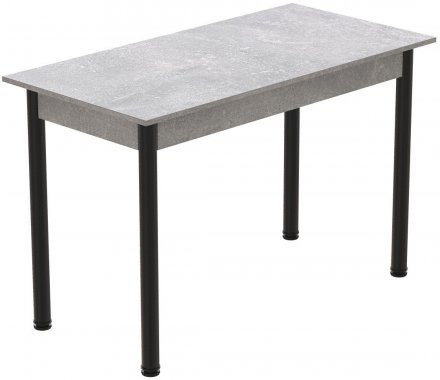 Стіл кухонний Ferrum-decor Беніта 75x120x70 Чорний ДСП Бетон 16мм (FRD-105569)