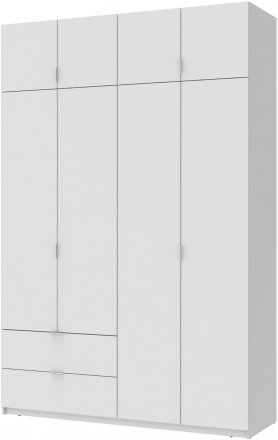 Шафа розпашна с антресолью Doros Лукас 160х50х240 см Білий (DRS-011193)