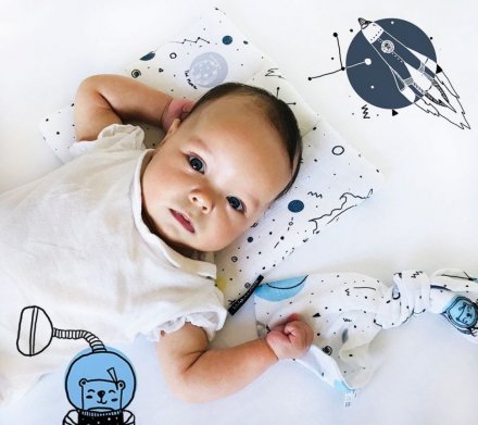 Подушка муслінова 20х30 см Space lullalove-4414 Подушка муслінова 20х30 см Space lullalove-4414