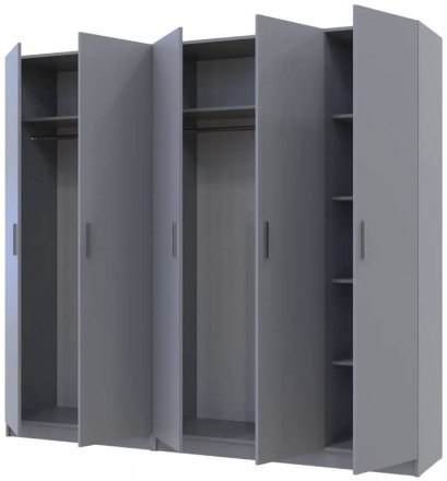 Шафа для одягу Doros Промо Сірий 2+3 ДСП 225х48х204 DRS-011628 (80737767) Шафа для одягу Doros Промо Сірий 2+3 ДСП 225х48х204 DRS-011628 (80737767)
