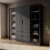 Гардеробна / шафа для одягу Perfect Home Келлі / Kelly 4DRD 4-дверна з боковими прозорими дверцятами Графіт (PFH-091888)