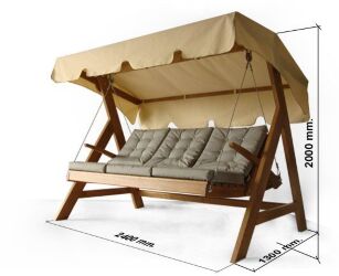 Садова гойдалка Montblanc Classic (дерево) SMC001 Садова гойдалка Montblanc Classic (дерево) SMC001