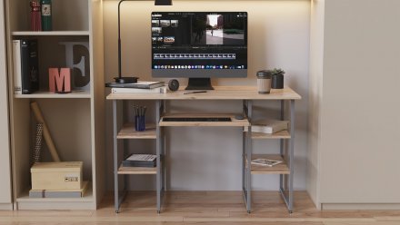 Комп'ютерний стіл Ferrum-decor Тім 75x120x60 сірий ДСП Дуб Сан-Марино 16мм (FRD-102461) Комп'ютерний стіл Ferrum-decor Тім 75x120x60 сірий ДСП Дуб Сан-Марино 16мм (FRD-102461)