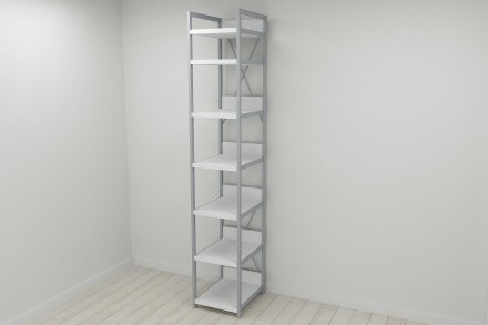 Шафа Гардероб Уні секція 4 серії Конект Ferrum-decor 220x40x50см Сірий метал ДСП Білий 32 мм (FRD-104551) Шафа Гардероб Уні секція 4 серії Конект Ferrum-decor 220x40x50см Сірий метал ДСП Білий 32 мм (FRD-104551)