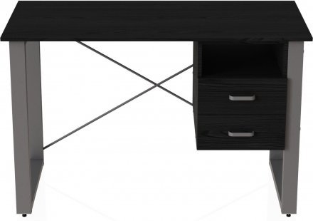 Письмовий стіл із ящиками Ferrum-decor Оскар 750x1200x600 метал Сірий ДСП Сосна Кембра 16 мм (FRD-103229)