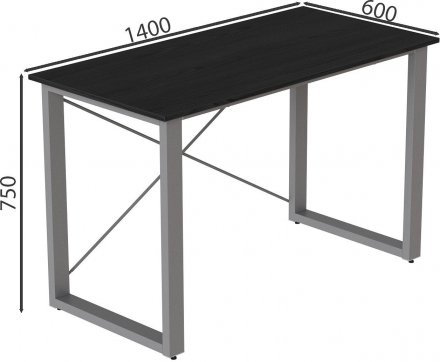 Письмовий стіл Ferrum-decor Драйв 750x1400x600 Сірий метал ДСП Сосна Кембра 32 мм (FRD-103347)
