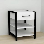 Тумба універсальна Ferrum-decor Вів'єн 1/2 50x41x40 чорний ДСП Біле 16мм (FRD-104121)