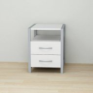 Тумба універсальна Ferrum-decor Вів'єн 2/2 50x41x40 сірий ДСП Біле 16мм (FRD-104166) Тумба універсальна Ferrum-decor Вів'єн 2/2 50x41x40 сірий ДСП Біле 16мм (FRD-104166)