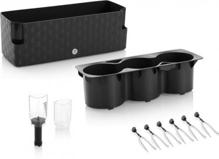 Вазон із системою автополиву Cobble Trio 6,2 л антрацит (8595096966306) 79007 Вазон із системою автополиву Cobble Trio 6,2 л антрацит (8595096966306) 79007