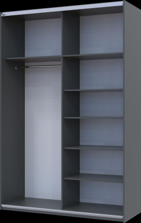 Шафа-купе двохдверна Doros G-Caiser 160х60х240 см Графіт (DRS-011035)