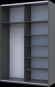 Шафа-купе двохдверна Doros G-Caiser 160х60х240 см Графіт (DRS-011035)