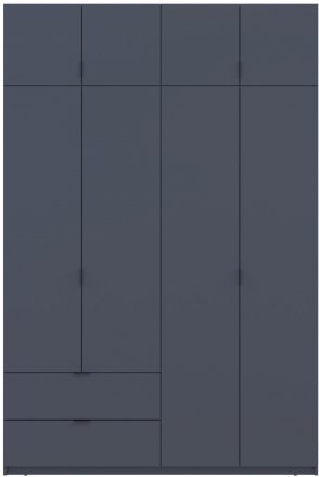 Шафа розпашна с антресолью Doros Лукас 160х50х240 см Графіт (DRS-011194)