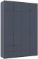 Шафа розпашна с антресолью Doros Лукас 160х50х240 см Графіт (DRS-011194)