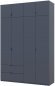 Шафа розпашна с антресолью Doros Лукас 160х50х240 см Графіт (DRS-011194)