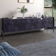 Тумба під телевізор на 3 шухляди LION Wood з чорними ніжками 160х65х40 см Бетон темний (LION-043095) Тумба під телевізор на 3 шухляди LION Wood з чорними ніжками 160х65х40 см Бетон темний (LION-043095)