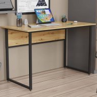 Комп'ютерний стіл Ferrum-decor Коді 75x140x60 чорний ДСП Дуб Сан-Марино 16мм (FRD-103754)