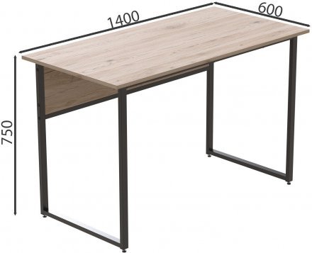 Комп'ютерний стіл Ferrum-decor Коді 75x140x60 чорний ДСП Дуб Сан-Марино 16мм (FRD-103754)