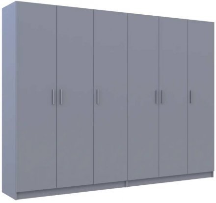 Шафа для одягу Doros Промо Сірий 3+3 ДСП 270х48х204 DRS-011629 (80737768)