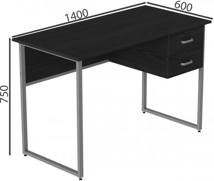 Комп'ютерний стіл Ferrum-decor Дакота 75x140x60 сірий ДСП Сосна Кембра 32мм (FRD-102329)