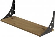 Полиця настінна Ferrum-decor Ханді 2 240x600x240 метал Чорний ДСП Дуб Артизан 16 мм (FRD-102580)