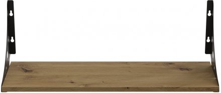 Полиця настінна Ferrum-decor Ханді 2 240x600x240 метал Чорний ДСП Дуб Артизан 16 мм (FRD-102580)
