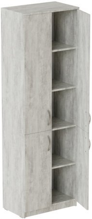 Шафа Анжело Ferrum-decor на 5 полиць із 4 дверима 1900x600x380 ДСП Бетон 16 мм (FRD-105006)