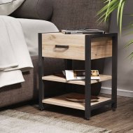 Тумба універсальна Ferrum-decor Вів'єн 1/2 50x41x40 чорний ДСП Дуб Сан-Марино 16мм (FRD-104122)