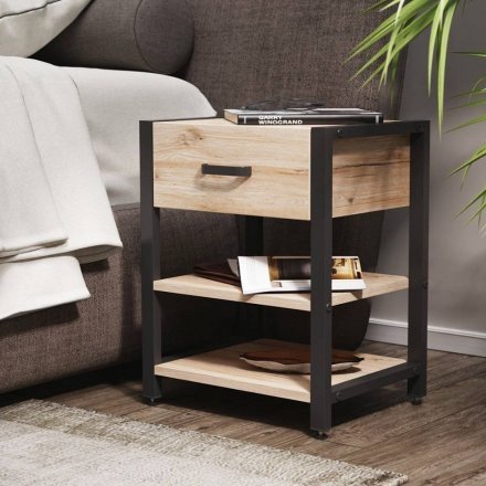 Тумба універсальна Ferrum-decor Вів'єн 1/2 50x41x40 чорний ДСП Дуб Сан-Марино 16мм (FRD-104122) Тумба універсальна Ferrum-decor Вів'єн 1/2 50x41x40 чорний ДСП Дуб Сан-Марино 16мм (FRD-104122)