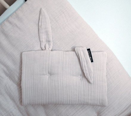 Подушка-кролик муслінова 20x30 см Ice Grey lullalove-7460