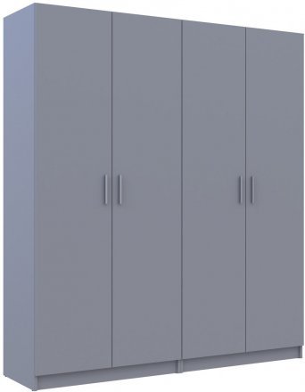 Шафа для одягу Doros Промо Сірий 2+2 ДСП 180х48х204 DRS-011630 (80737766)
