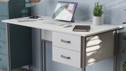 Письмовий стіл Ferrum-decor Дакота 75x120x70 сірий ДСП Біле 16мм (FRD-102338) Письмовий стіл Ferrum-decor Дакота 75x120x70 сірий ДСП Біле 16мм (FRD-102338)