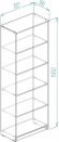 Шафа Анжело Ferrum-decor на 5 полиць 1900x700x380 ДСП Біле 16 мм (FRD-105007) Шафа Анжело Ferrum-decor на 5 полиць 1900x700x380 ДСП Біле 16 мм (FRD-105007)