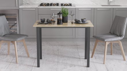Стіл універсальний Knap Ferrum-decor 750x1400x600 Чорний метал ДСП Дуб Сонома 16 мм (FRD-106357) Стіл універсальний Knap Ferrum-decor 750x1400x600 Чорний метал ДСП Дуб Сонома 16 мм (FRD-106357)