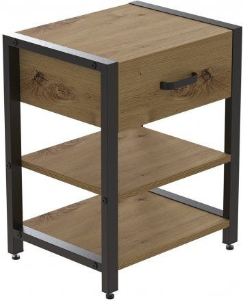 Тумба універсальна Ferrum-decor Вів'єн 1/2 50x41x40 чорний ДСП Дуб Артизан 16мм (FRD-104123) Тумба універсальна Ferrum-decor Вів'єн 1/2 50x41x40 чорний ДСП Дуб Артизан 16мм (FRD-104123)