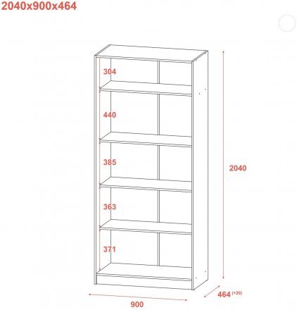 Шафа для одягу Doros Promo з полицями Сірий 2 ДСП 90х48х204 DRS-011632 (80737770)