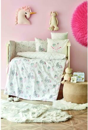 Дитячий набір в ліжечко для немовлят Digna (10 предметів) pembe рожевий