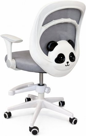 Крісло обертове дитяче з підставкою для ніг PERFECT KIDS PANDA GRAY Perfect Home Сірий (PFH-092110)