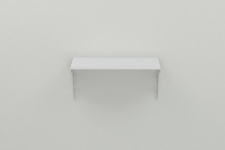 Полиця настінна Ferrum-decor Ханді 2 240x600x240 метал Білий ДСП Біле 16 мм (FRD-102582)