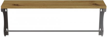 Полиця настінна Ferrum-decor Юзібі 270x700x150 метал Сірий ДСП Дуб Артизан 16 мм (FRD-102714)