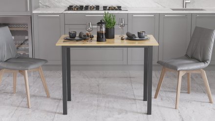 Стіл універсальний Knap Ferrum-decor 750x1400x600 Чорний метал ДСП Дуб Артизан 16 мм (FRD-106359) Стіл універсальний Knap Ferrum-decor 750x1400x600 Чорний метал ДСП Дуб Артизан 16 мм (FRD-106359)