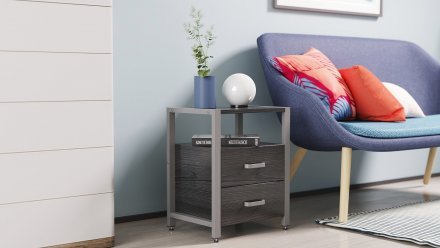 Тумба універсальна Ferrum-decor Вів'єн 2/2 50x41x40 сірий ДСП Сосна Кембра 16мм (FRD-104170) Тумба універсальна Ferrum-decor Вів'єн 2/2 50x41x40 сірий ДСП Сосна Кембра 16мм (FRD-104170)